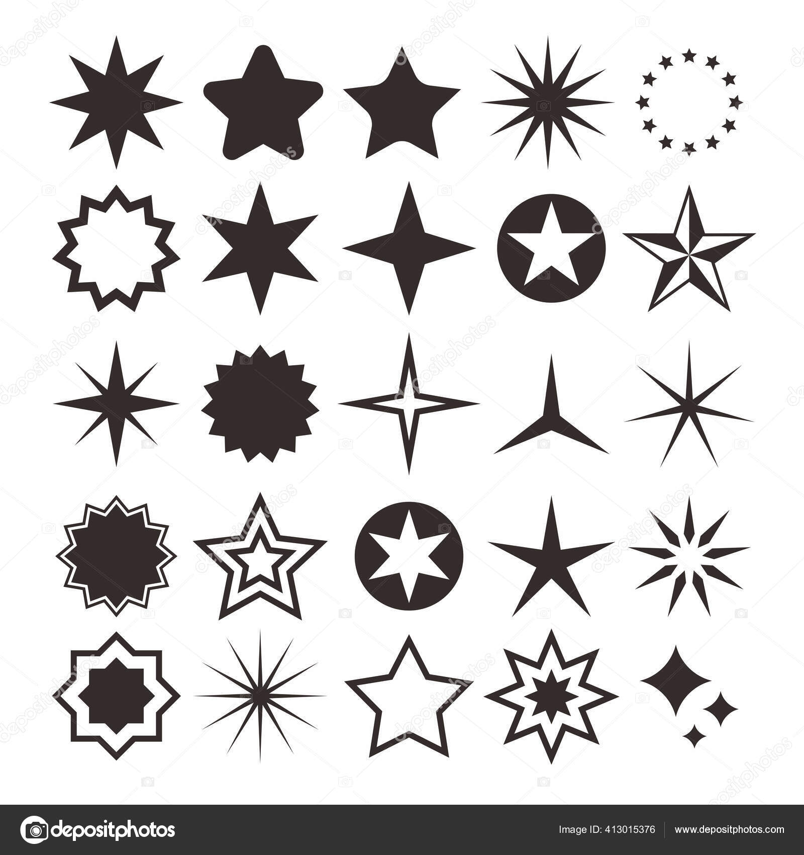 modelos de estrelas em 3D