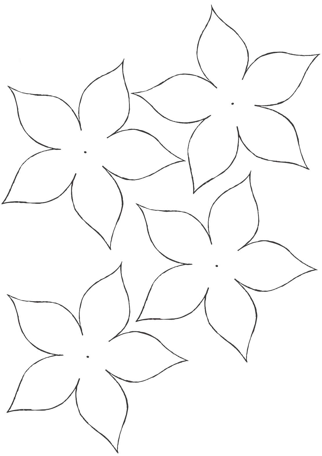 molde flor de papel passo a passo