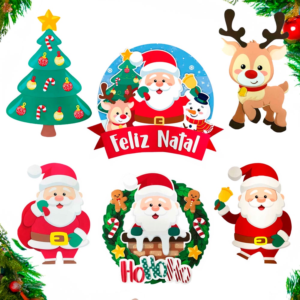 como fazer painel de natal em eva para escola