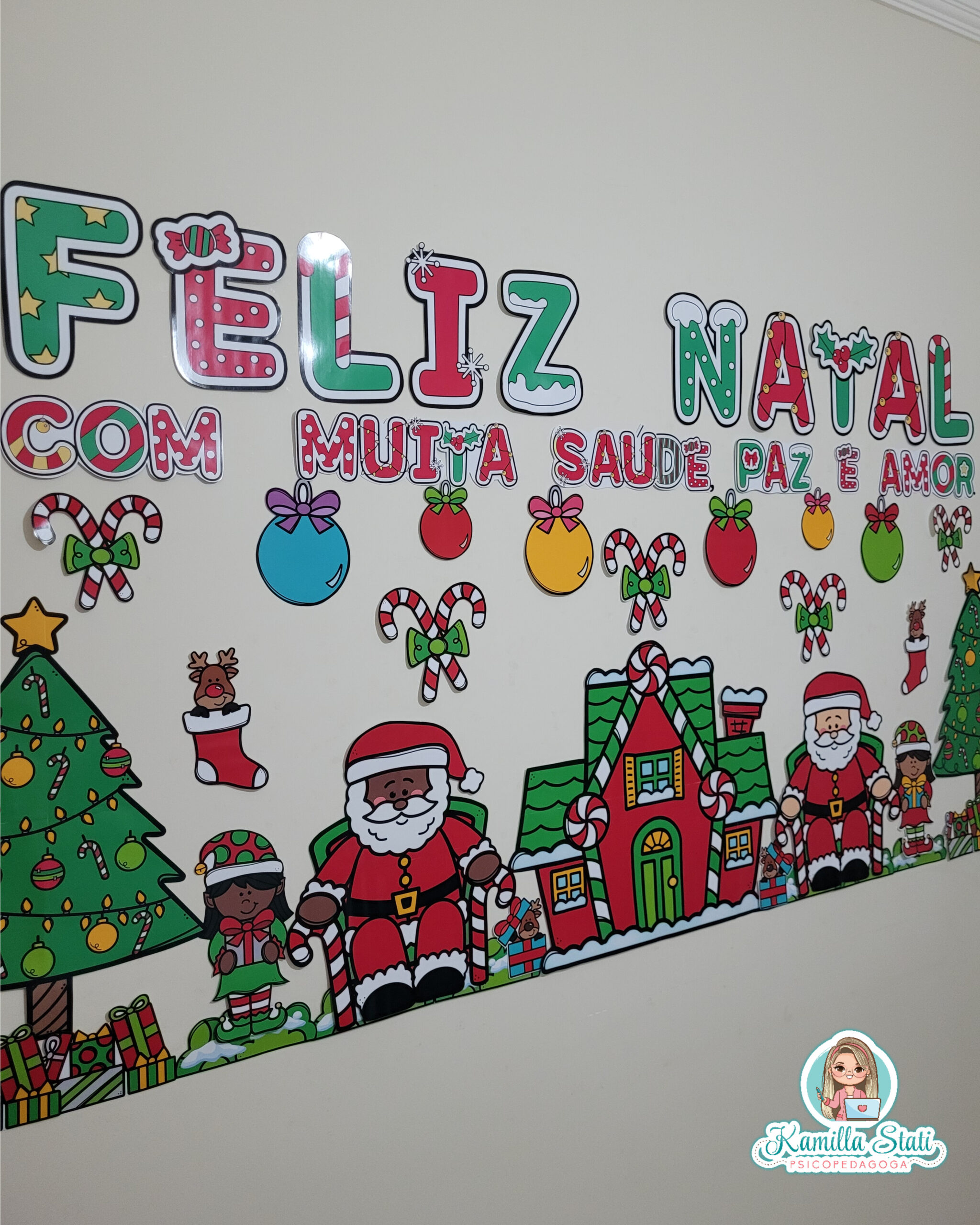 painel de natal coletivo para imprimir