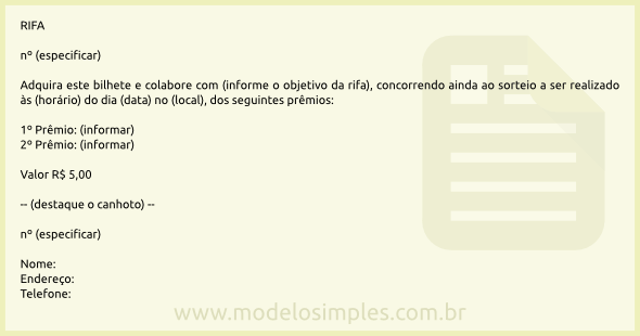 sorteio beneficente passo a passo