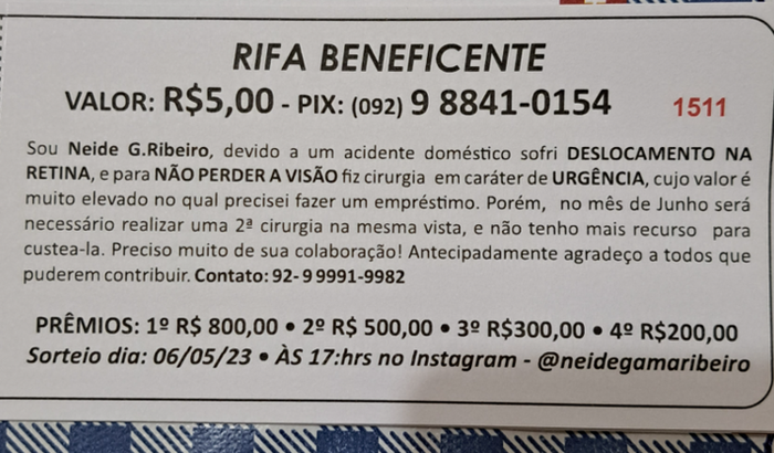 canhoto de rifa