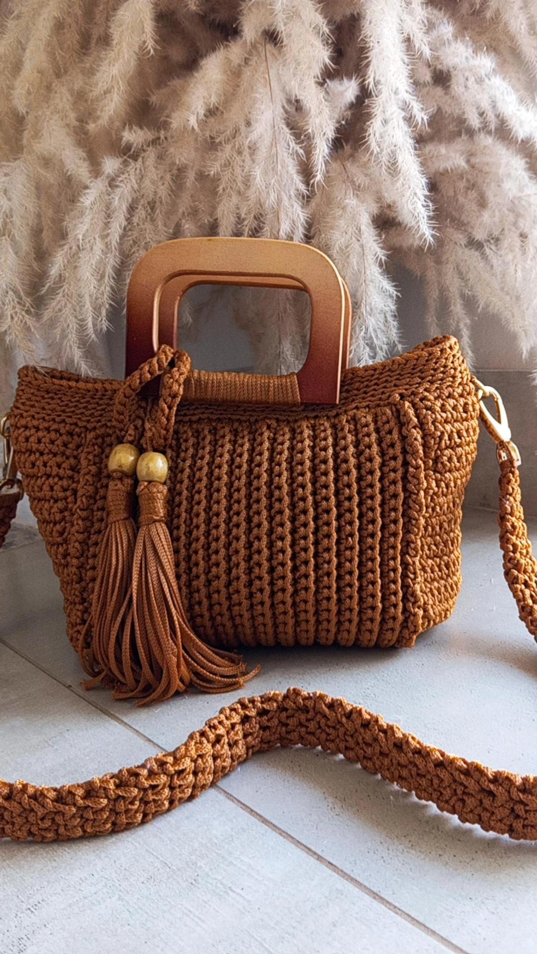 bolsa de crochê luxo