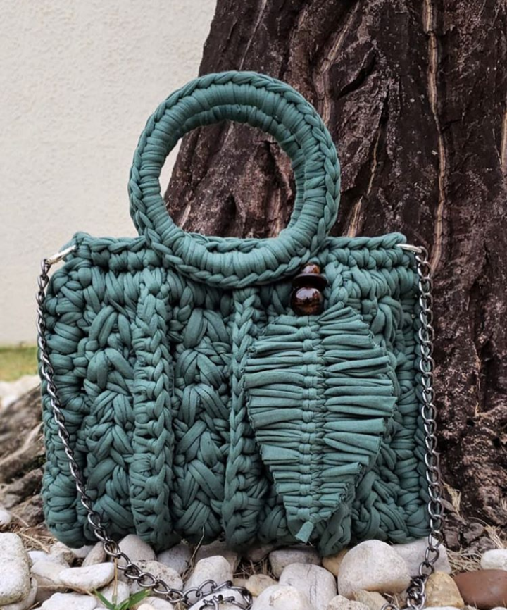 bolsa de crochê luxo