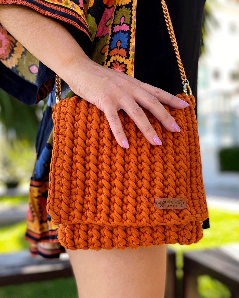 bolsa de crochê tote bag
