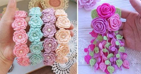 modelos de flores de crochê para iniciantes
