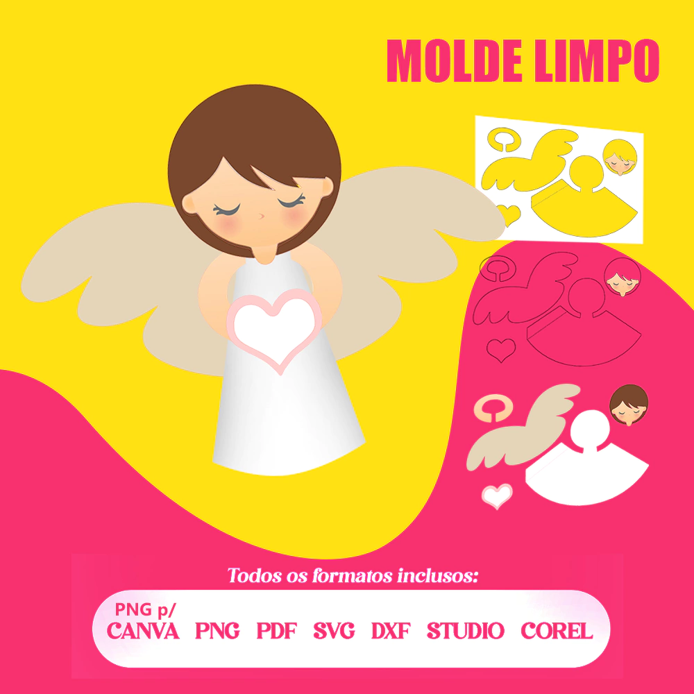 molde asa de anjo