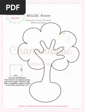 molde arvore para imprimir