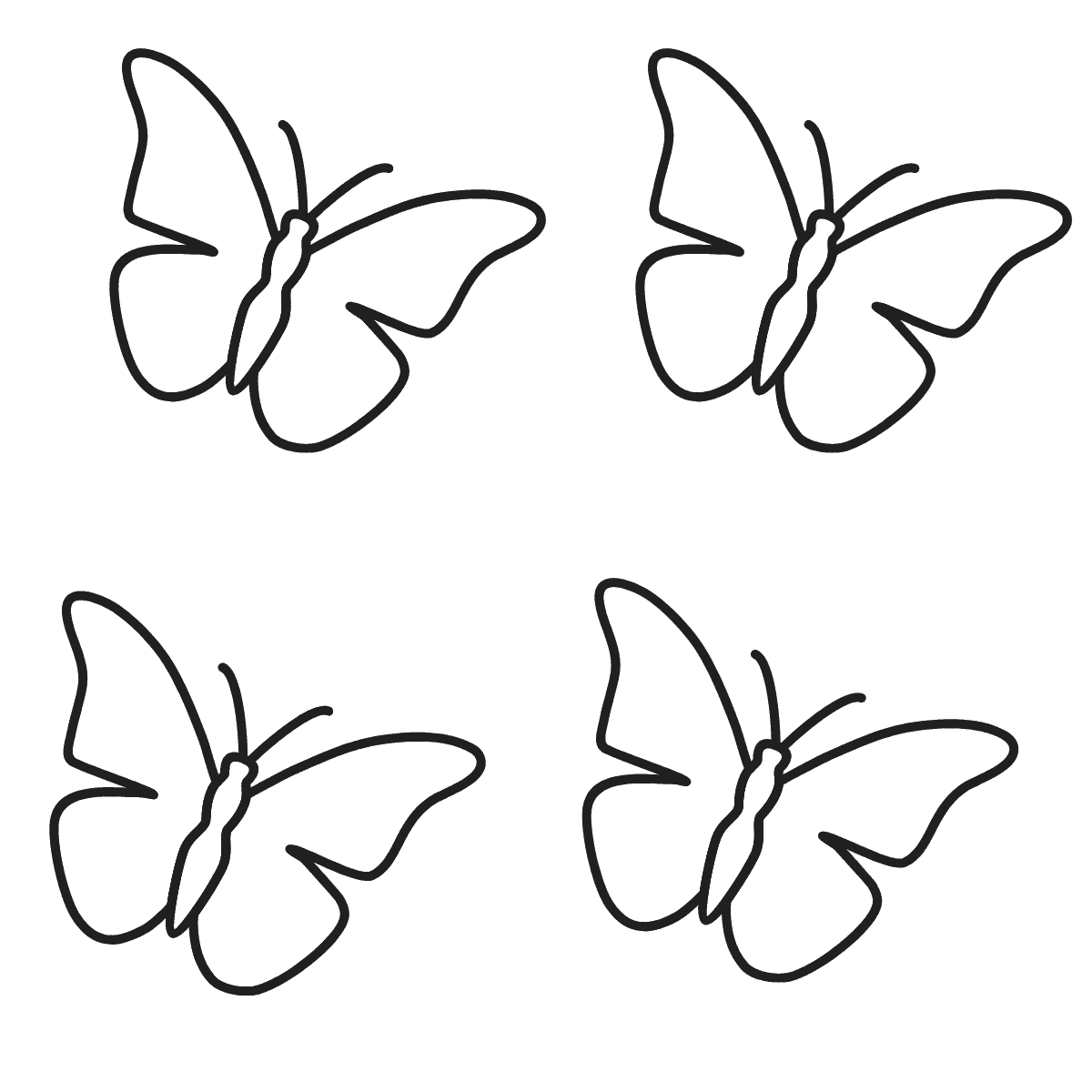 molde borboleta para imprimir em tamanho real