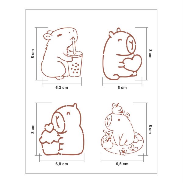 molde capivara para imprimir
