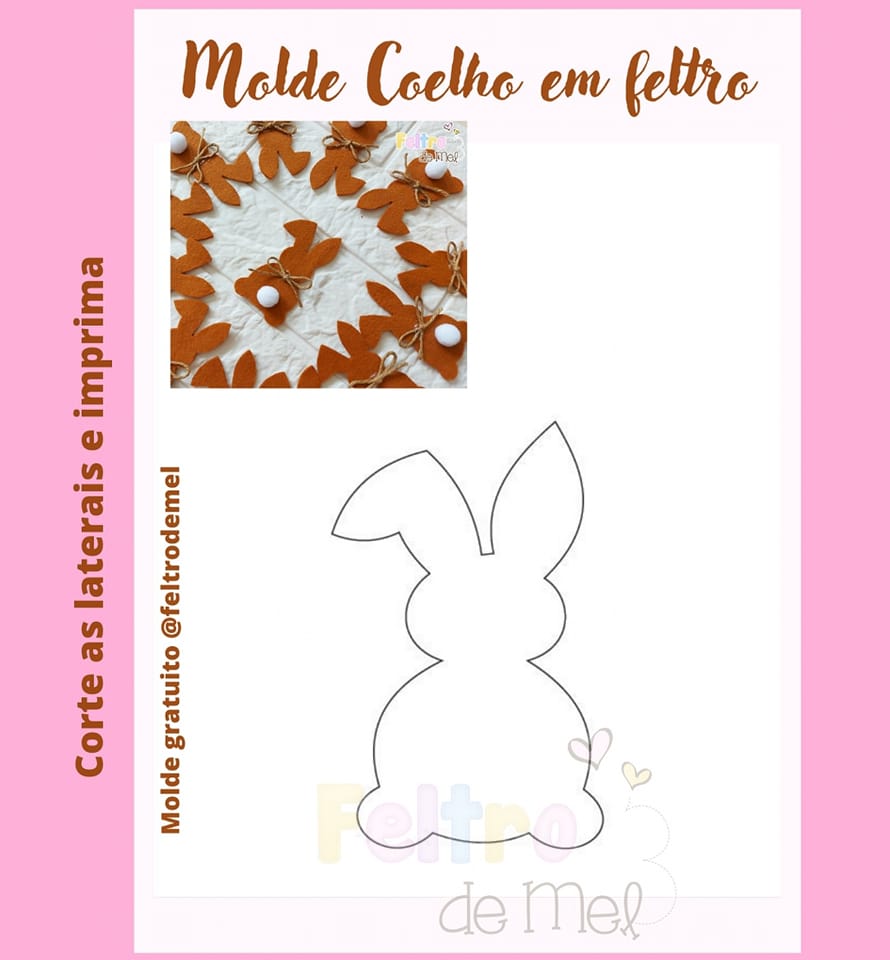 molde coelho para lembrancinha