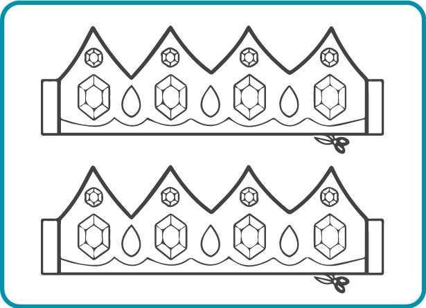 molde coroa papel