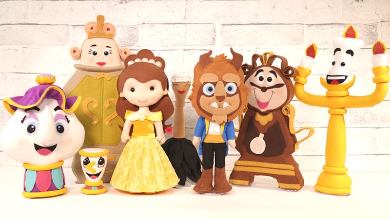 Transforme sua Princesa Bela de Feltro em Chaveiro ou Decoração