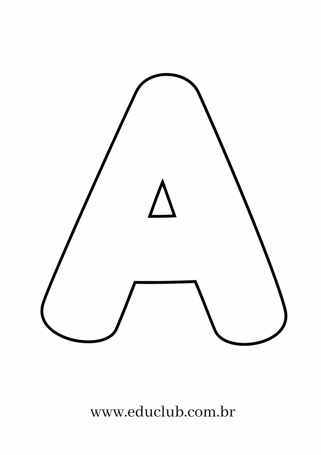 molde letra A para imprimir grátis