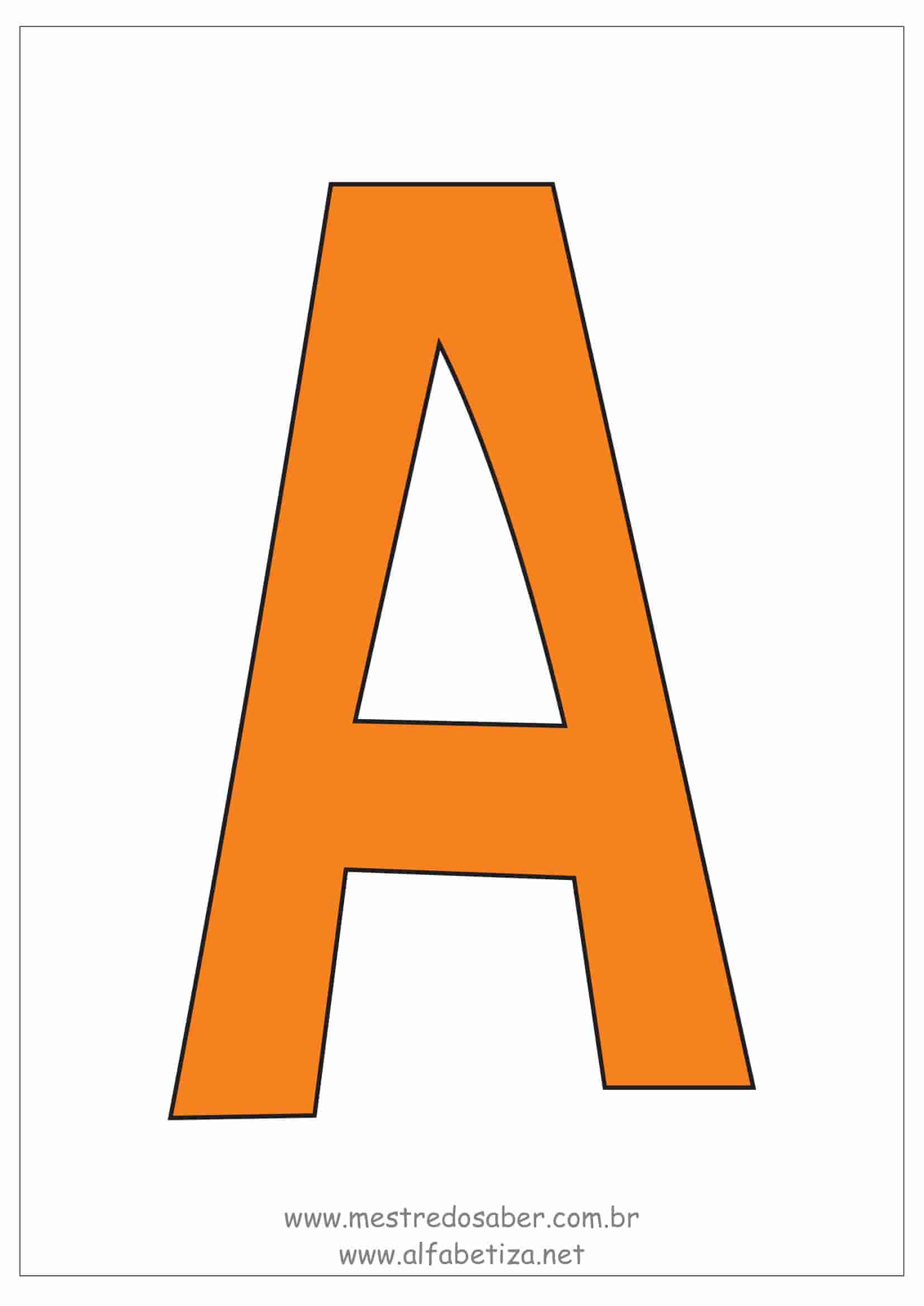 molde letra A grande para cartaz