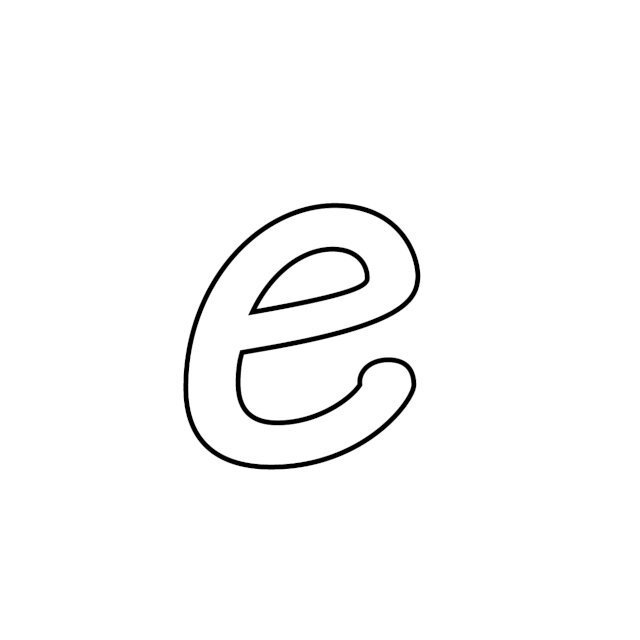 molde letra E EVA