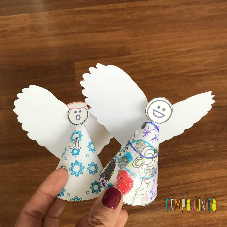 molde de anjo de natal com auréola