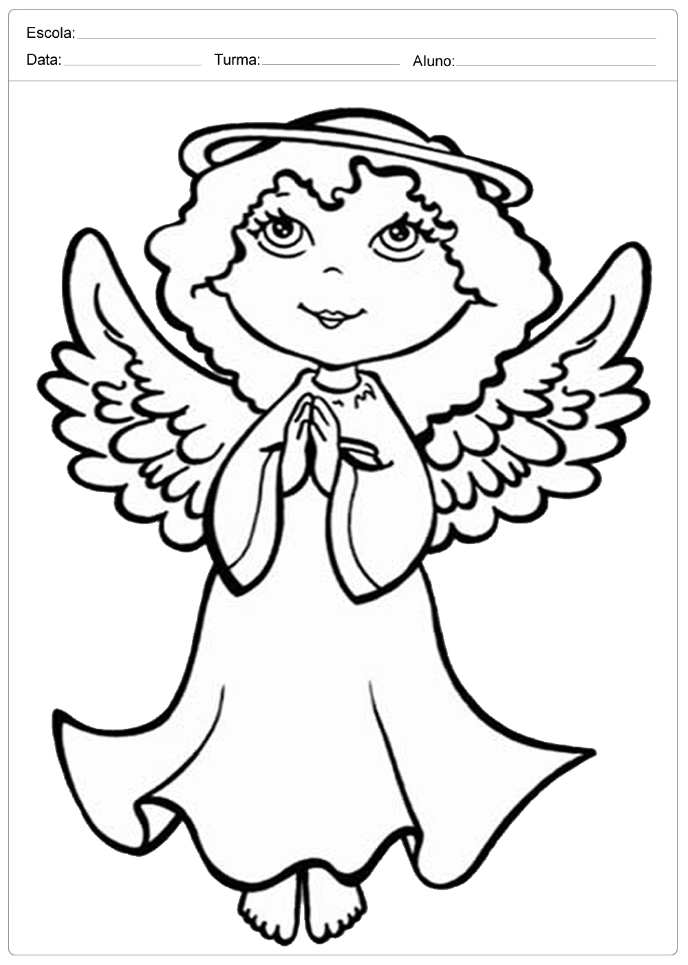 molde de anjo de natal em eva