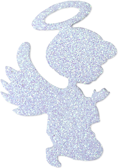 molde de anjo em eva com glitter