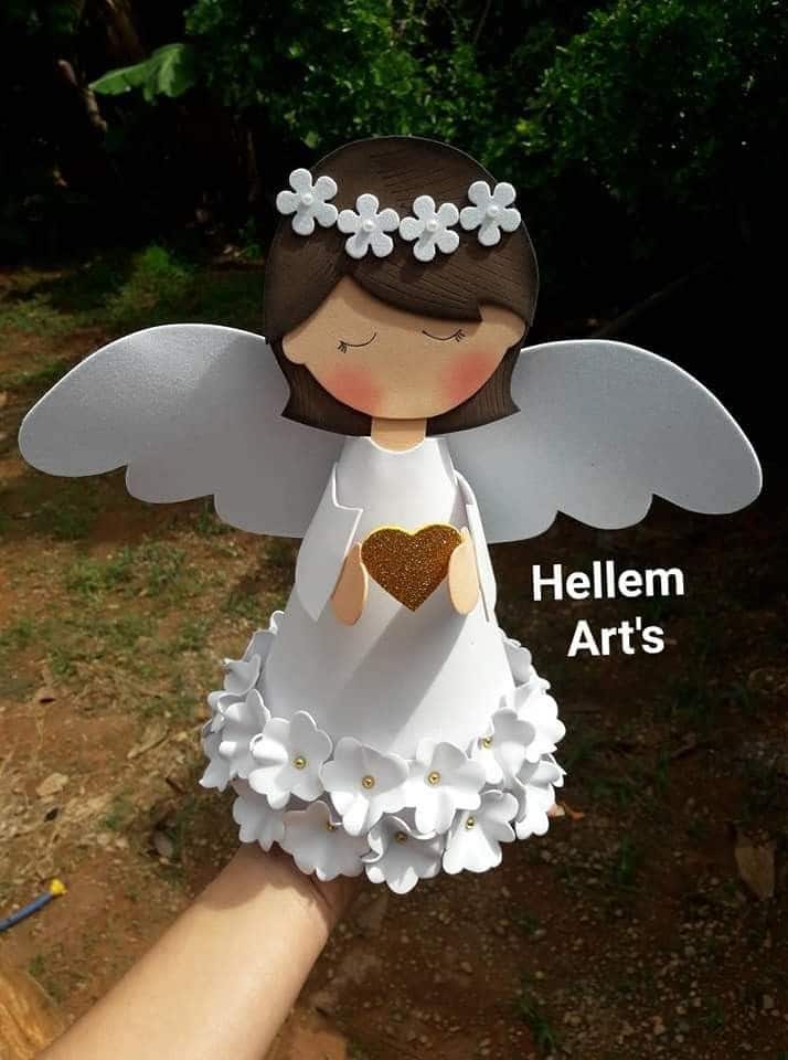 molde de anjo para batizado