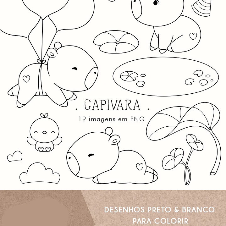 molde de capivara para imã em eva