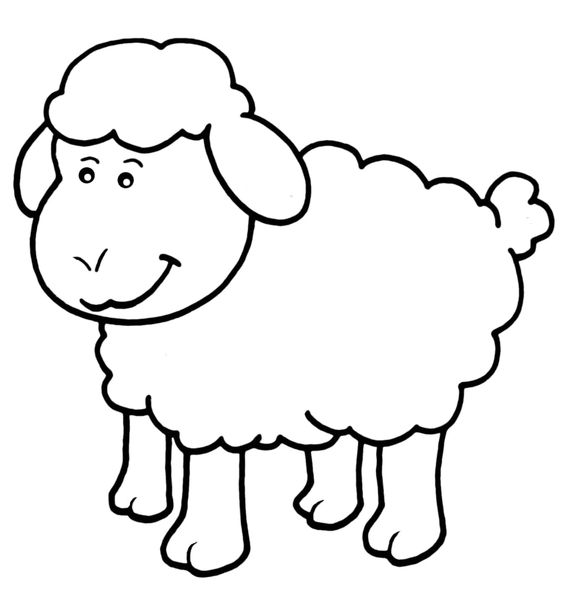 molde ovelha desenho animado