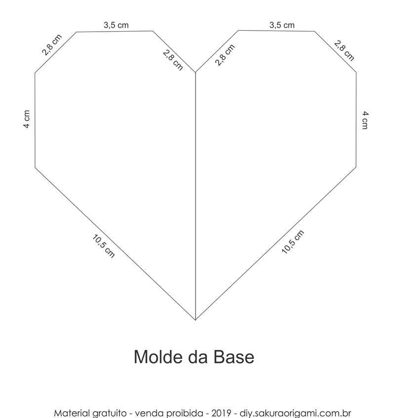 molde de coração para lembrancinha