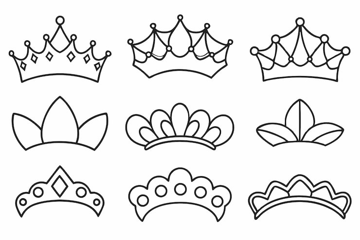 molde coroa princesa feltro