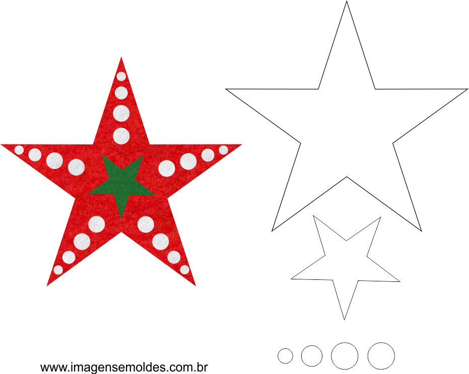 molde estrela de natal 3d para imprimir