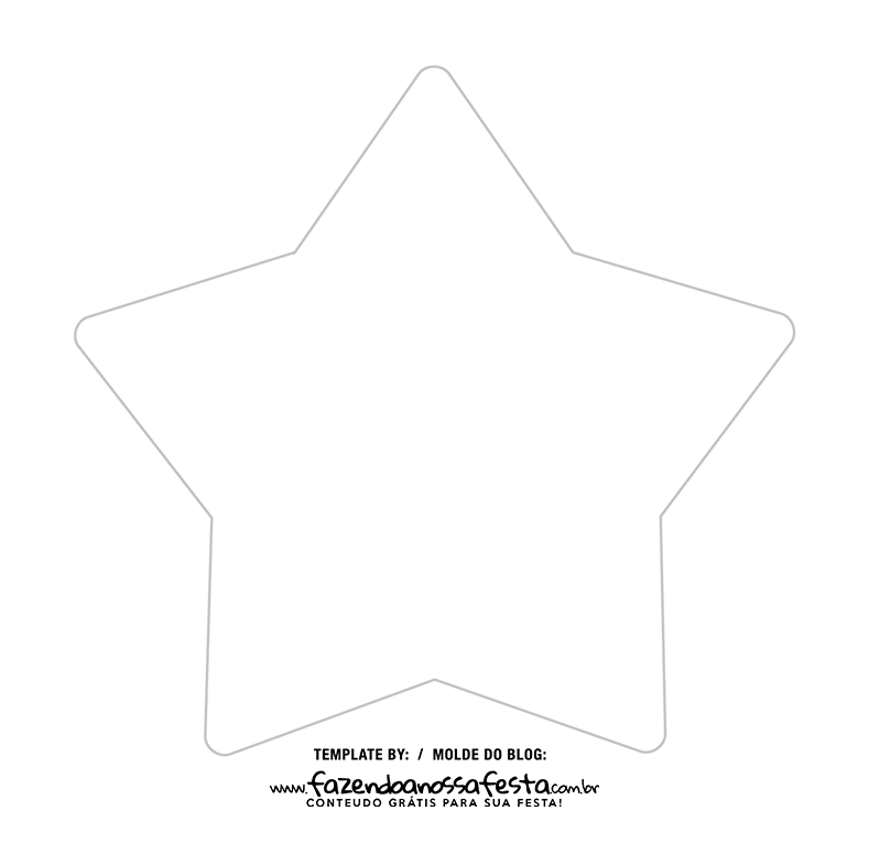 molde estrela de natal simples para imprimir