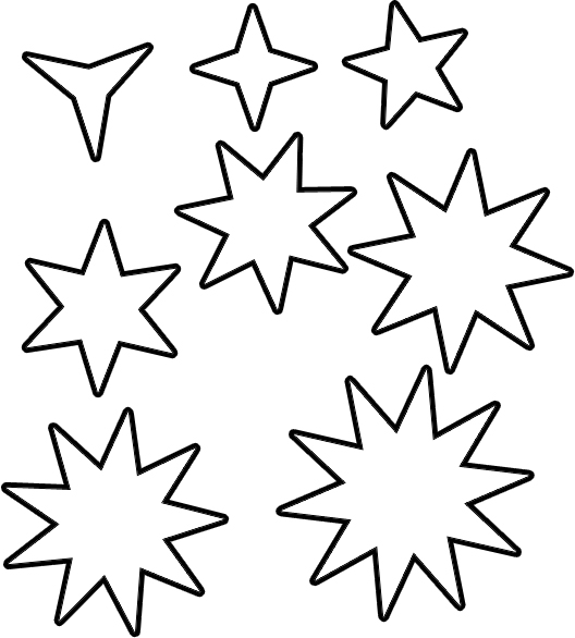 molde estrela cadente para imprimir
