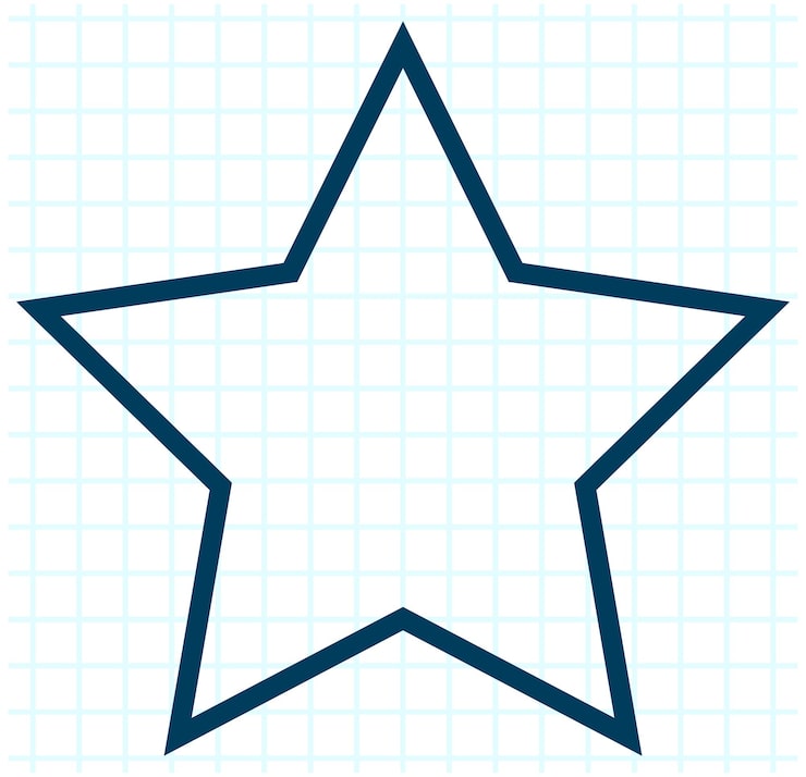 molde estrela grande para imprimir