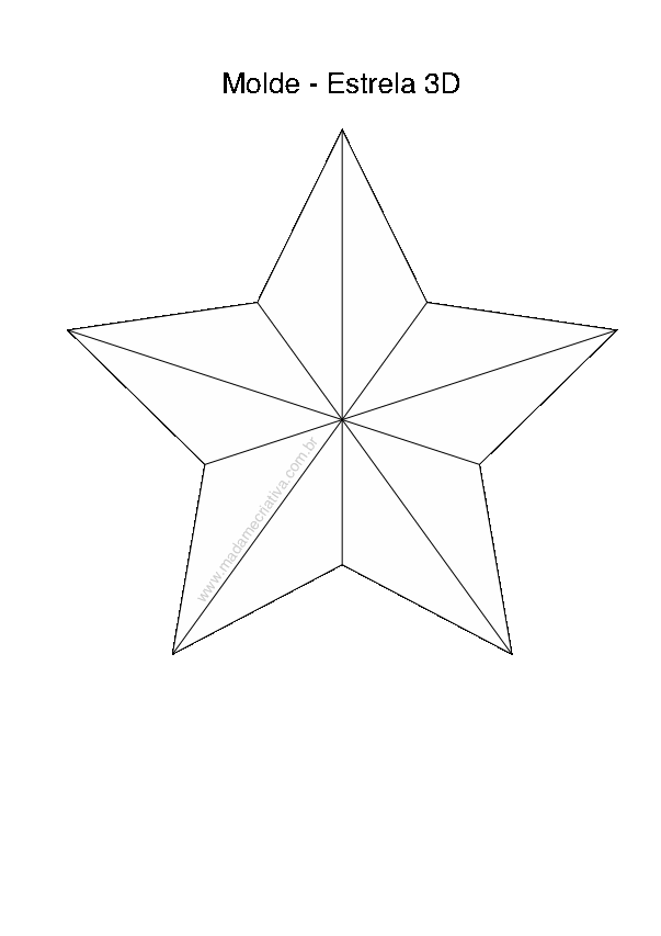 molde estrela para recortar