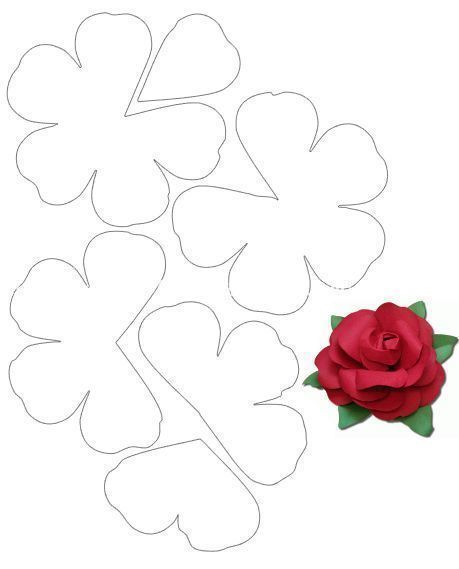 molde flor 5 pétalas para artesanato