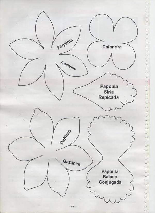 molde de flor de eva para caneta