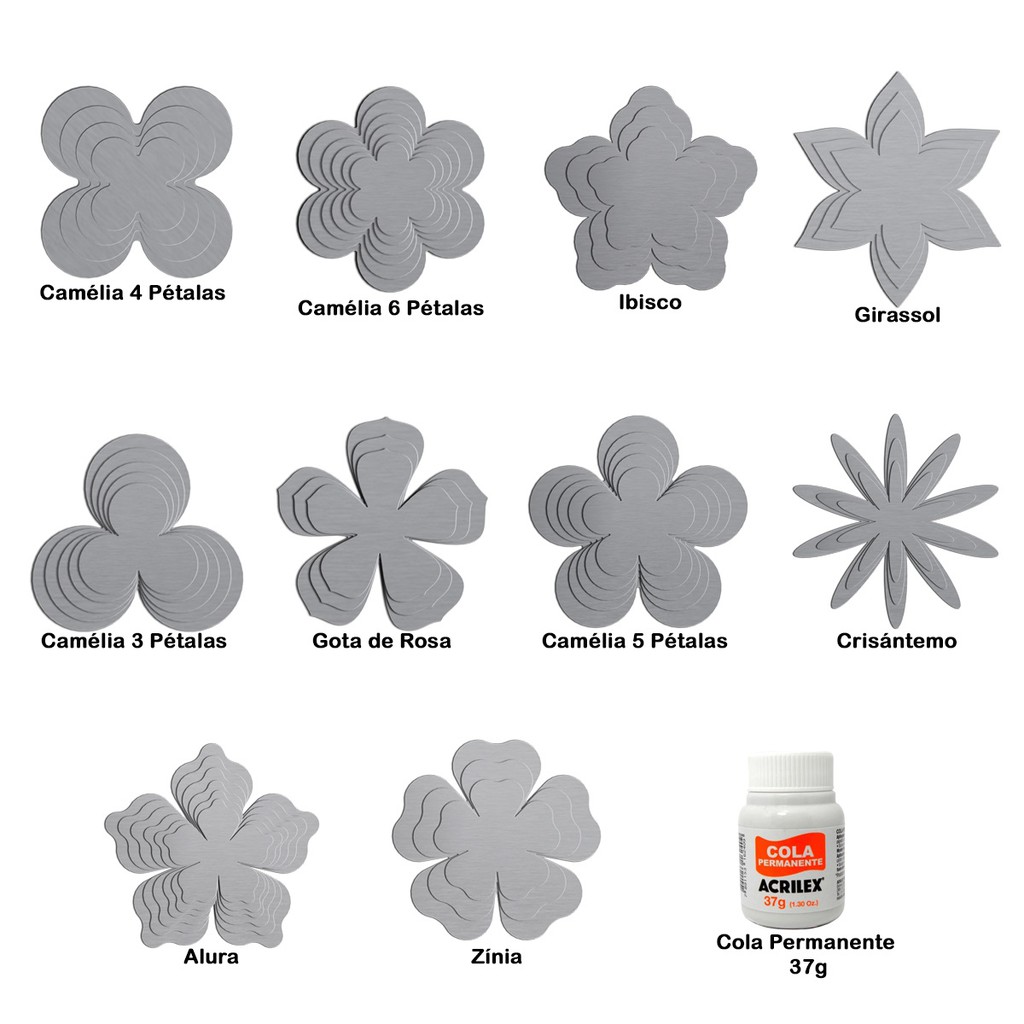 molde flor de papel pequena grátis para imprimir