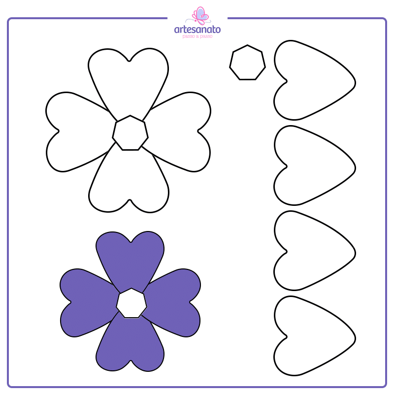 molde de flor para imprimir para festa