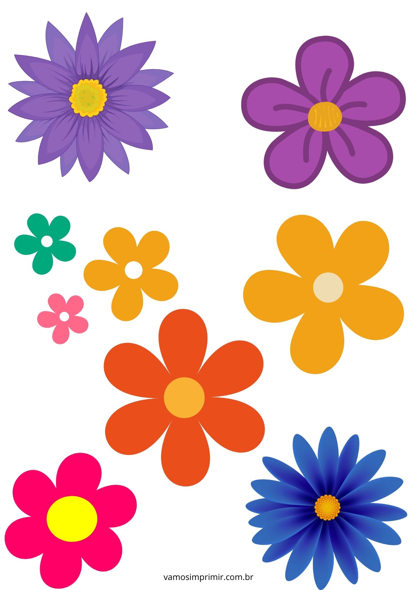moldes de flores para imprimir e recortar grátis