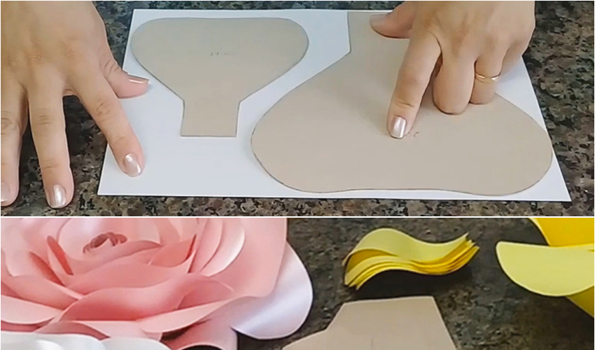 molde flor de papel para corte manual