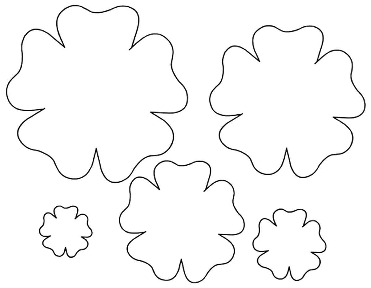 como fazer flores de papel com moldes