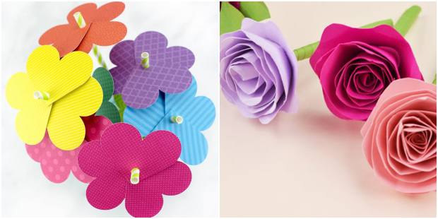 flor gigante de papel modelo