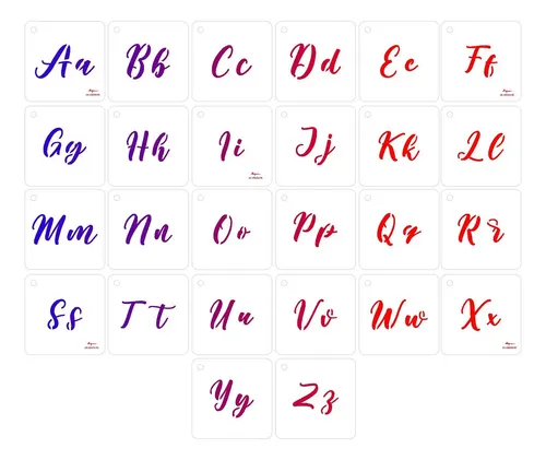 molde de letras cursivas para confeitaria