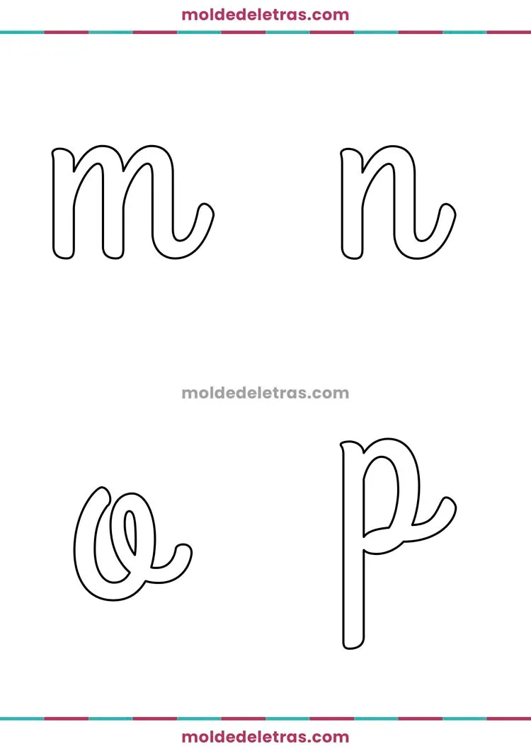 molde de letras cursivas para artesanato
