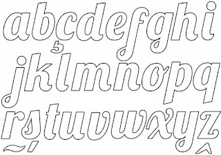 moldes de letras cursivas para bebês