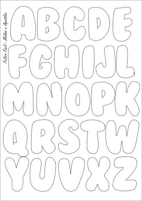 Moldes de letras em EVA para painel de festa infantil
