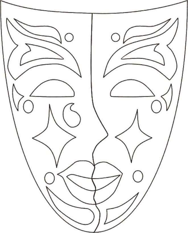 molde máscara de carnaval para imprimir