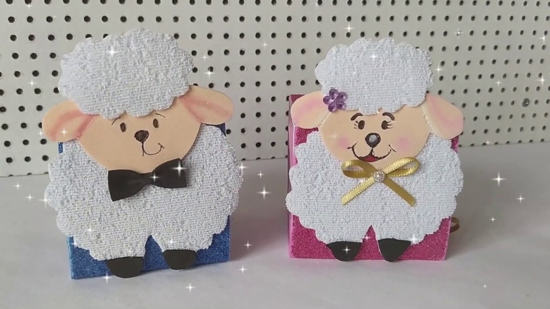 ideias de moldes de ovelha em eva para festa infantil