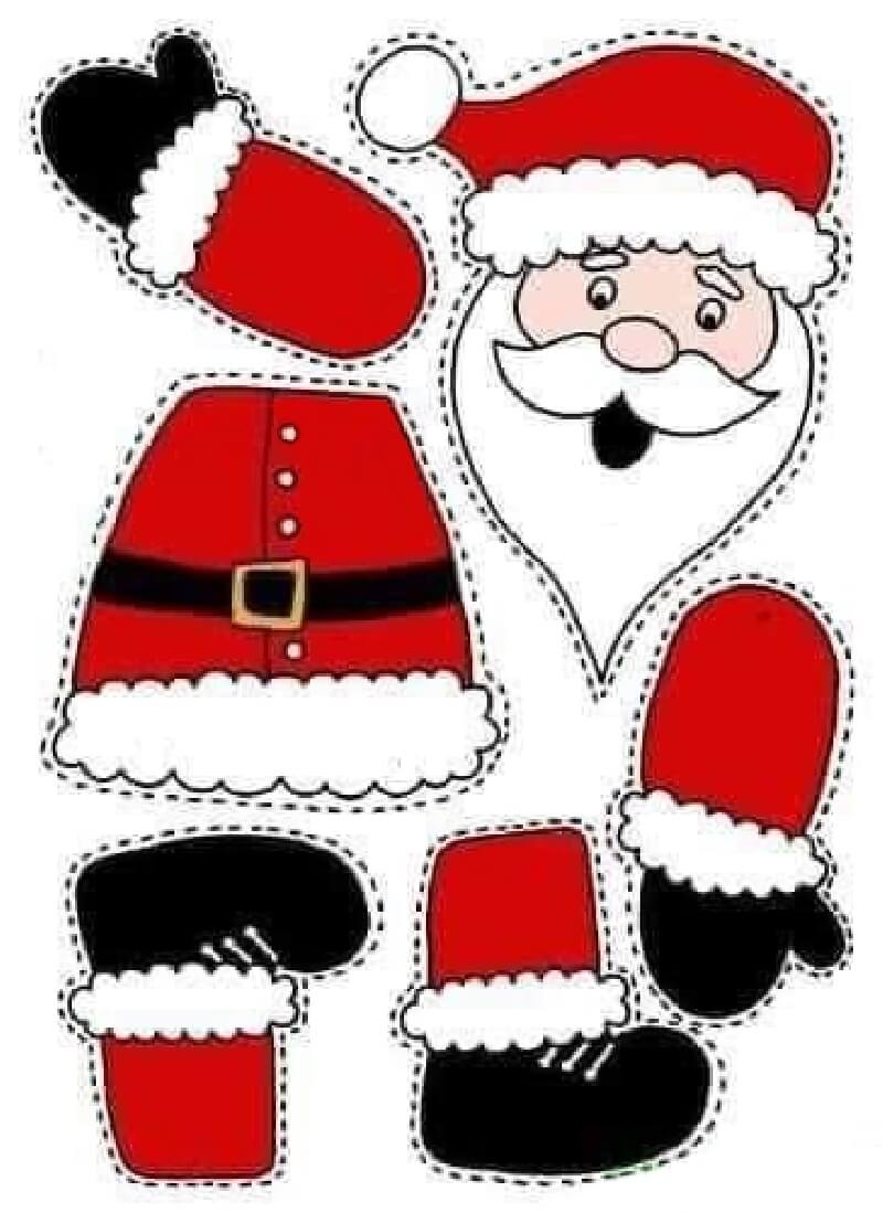 molde de rosto de papai noel em eva grande