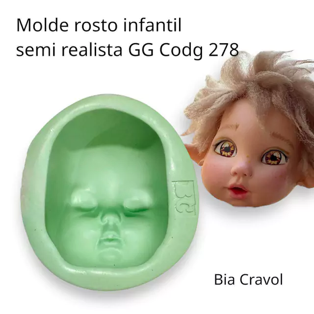 molde de rosto de menina