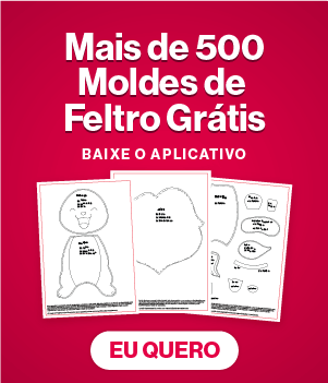molde de ursinho de feltro passo a passo